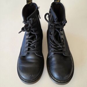 Dr. Martens Black Leather Combat Boots